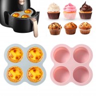 Silikon Derin Yuvarlak Çikolata Ve Kek Pişirme Kalıbı 4 Lü Silikon Derin Yuvarlak Çikolata Ve Kek Pişirme Kalıbı 4 Lü