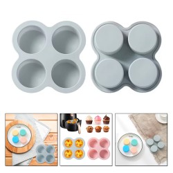Silikon Derin Yuvarlak Çikolata Ve Kek Pişirme Kalıbı 4 Lü