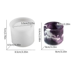 Silikon Epoksi Taş Tozu Mumluk Kalemlik Saksı Kalıbı 7X8.5 CM