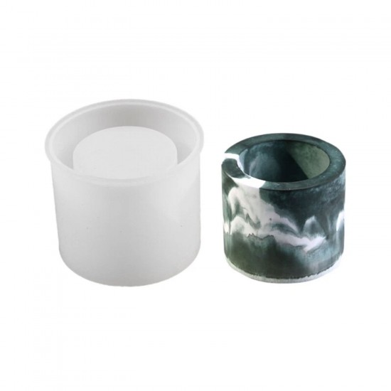 Silikon Epoksi Taş Tozu Mumluk Kalemlik Saksı Kalıbı 7X8.5 CM Silikon Epoksi Taş Tozu Mumluk Kalemlik Saksı Kalıbı 7X8.5 CM