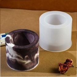 Silikon Epoksi Taş Tozu Mumluk Kalemlik Saksı Kalıbı 7X8.5 CM