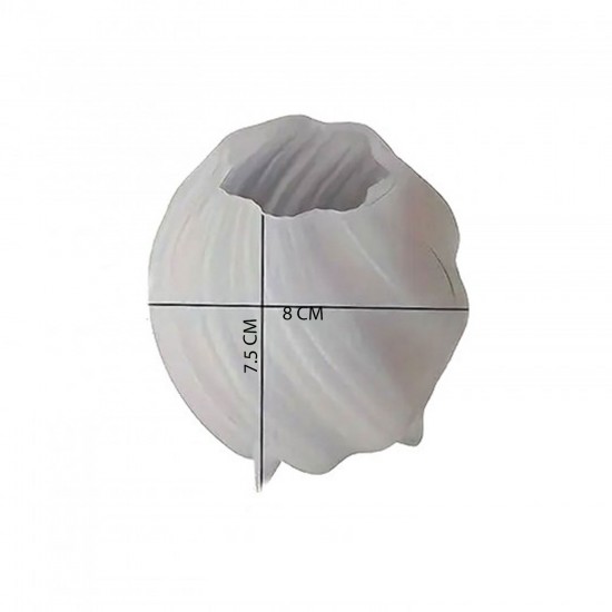 Silikon Mum 3D Orta Boy Dönen Sütun Geometrik Dalgalı Sabun Beton Ve Taş Tozu Kalıbı Silikon Mum 3D Orta Boy Dönen Sütun Geometrik Dalgalı Sabun Beton Ve Taş Tozu Kalıbı