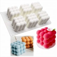 Silikon Kalıp 6 Lı Mum Ve Kek Kalıbı 30X17.5 CM 