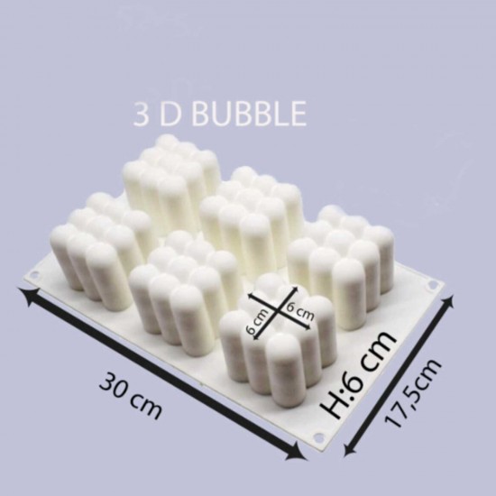 Silikon Kalıp 6 Lı Mum Ve Kek Kalıbı 30X17.5 CM Silikon Kalıp 6 Lı Mum Ve Kek Kalıbı 30X17.5 CM