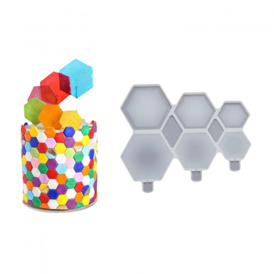 Silikon Kalıp Beşgen Model Bombeli ve Düz Şeker Lolipop Kalıbı 6 Lı Silikon Kalıp Beşgen Model Bombeli ve Düz Şeker Lolipop Kalıbı 6 Lı