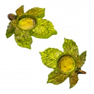 Silikon Kalıp Çınar Yaprağı Model Mumluk Taş Tozu Kalıbı Silikon Kalıp Çınar Yaprağı Model Mumluk Taş Tozu Kalıbı