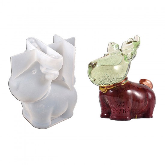 Silikon Kalıp Dekoratif Yılbaşı Geyik Noel Dekorasyon Mum Kalıbı 9.6X5.8 CM Silikon Kalıp Dekoratif Yılbaşı Geyik Noel Dekorasyon Mum Kalıbı 9.6X5.8 CM