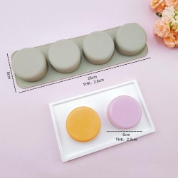 Silikon Kalıp Yuvarlak Sabun Taş Tozu Ve Kek Çikolata Kalıbı 4 Lü Silikon Kalıp Yuvarlak Sabun Taş Tozu Ve Kek Çikolata Kalıbı 4 Lü