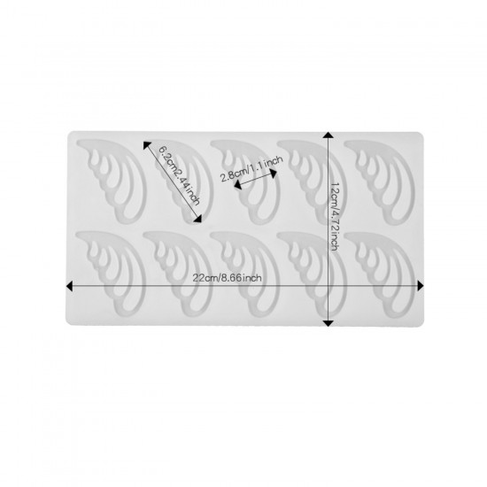 Silikon Kanat Şeklinde Çikolata ve Şeker Kalıbı 10 Lu Silikon Kanat Şeklinde Çikolata ve Şeker Kalıbı 10 Lu