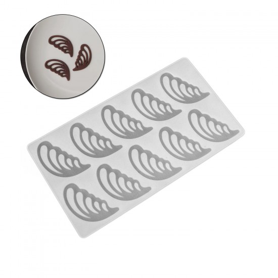 Silikon Kanat Şeklinde Çikolata ve Şeker Kalıbı 10 Lu Silikon Kanat Şeklinde Çikolata ve Şeker Kalıbı 10 Lu