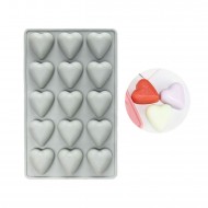 Silikon Kek Kalıp Çikolata Bombeli Küçük Kalp Kalıbı Şeker H. Jelibon Taş Tozu Mum Kalıbı