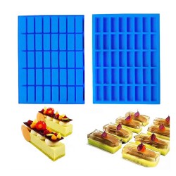 Silikon Kek Kalıp Çikolata Dikdörtgen Buz ve Bar Sabun Kalıbı 40 Lı