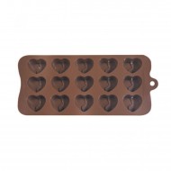 Silikon Kek Kalıp Çikolata Kırık Kalp Kalıbı Şeker Hamuru ve Taş Tozu Silikon Kalıbı 15 Li
