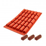 Silikon Kek Kalıp Çikolata Oval Dikdörtgen Buz ve Bar Sabun Kalıbı 30 Lu