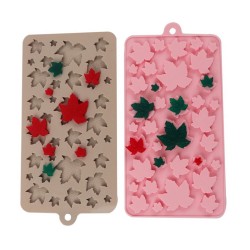 Silikon Kek Kalıp Çikolata Yaprak Kalıbı Çınar Yaprağı Şeker Hamuru Taş Tozu Kalıbı