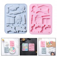 Silikon Mezuniyet Temalı Çikolata Ve Jelibon Kalıbı 9 Lu