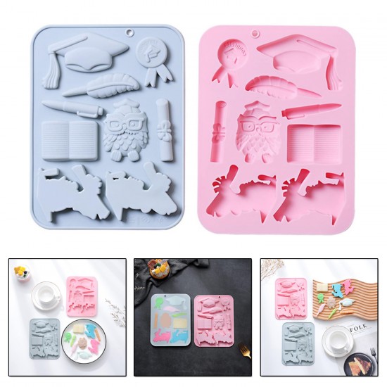 Silikon Mezuniyet Temalı Çikolata Ve Jelibon Kalıbı 9 Lu Silikon Mezuniyet Temalı Çikolata Ve Jelibon Kalıbı 9 Lu