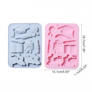 Silikon Mezuniyet Temalı Çikolata Ve Jelibon Kalıbı 9 Lu