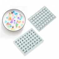 Silikon Minyatür Geometrik Şekiller Haribo Çikolata Ve Jelibon Kalıbı
