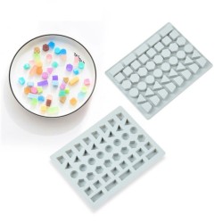 Silikon Minyatür Geometrik Şekiller Haribo Çikolata Ve Jelibon Kalıbı