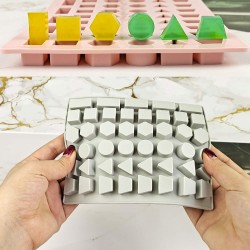 Silikon Minyatür Geometrik Şekiller Haribo Çikolata Ve Jelibon Kalıbı Silikon Minyatür Geometrik Şekiller Haribo Çikolata Ve Jelibon Kalıbı