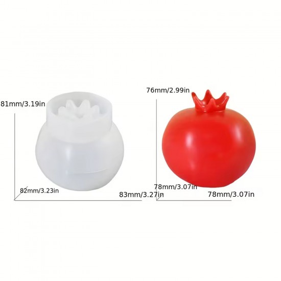 Silikon Mum 3D Nar Model Sabun Beton Ve Taş Tozu Kalıbı Silikon Mum 3D Nar Model Sabun Beton Ve Taş Tozu Kalıbı