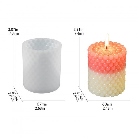 Silikon Mum Boncuk Kabarcıklı Sabun Kalıbı Sütun Mum Kalıbı 6.7X7.8 CM Silikon Mum Boncuk Kabarcıklı Sabun Kalıbı Sütun Mum Kalıbı 6.7X7.8 CM