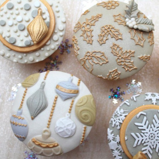 Silikon Noel Topları Figürleri Şeker Hamuru Kalıbı