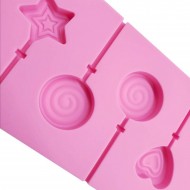 Silikon Yıldız Kalp ve Daire Şeklinde Şeker Lolipop Kalıbı 6 Lı Silikon Yıldız Kalp ve Daire Şeklinde Şeker Lolipop Kalıbı 6 Lı