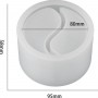 Silikon Mum Ying Yang Sabun Beton Ve Taş Tozu Kalıbı Silikon Mum Ying Yang Sabun Beton Ve Taş Tozu Kalıbı