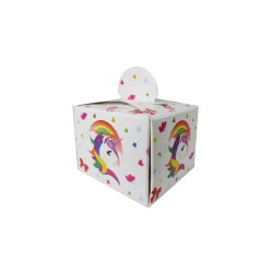 Unicorn Temalı Karton Lokumluk  (25 Adet) Unicorn Temalı Karton Lokumluk  (25 Adet)