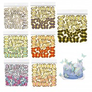 Varaklı Kelebek Dekoratif Süs (63 Adet)