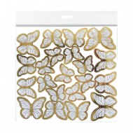 Varaklı Kelebek Dekoratif Süs (63 Adet)