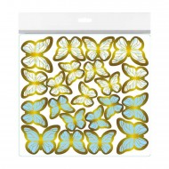 Varaklı Kelebek Dekoratif Süs (63 Adet) Varaklı Kelebek Dekoratif Süs (63 Adet)