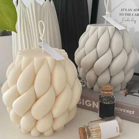 Silikon Mum Yağmur Damlası Şekilli Büyük Boy 3D Geometrik Kavisli Sütun Sabun Kalıbı Silikon Mum Yağmur Damlası Şekilli Büyük Boy 3D Geometrik Kavisli Sütun Sabun Kalıbı