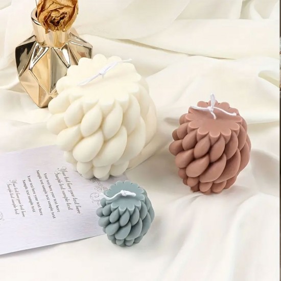 Silikon Mum Yağmur Damlası Şekilli Büyük Boy 3D Geometrik Kavisli Sütun Sabun Kalıbı Silikon Mum Yağmur Damlası Şekilli Büyük Boy 3D Geometrik Kavisli Sütun Sabun Kalıbı