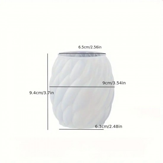 Silikon Mum Yağmur Damlası Şekilli Orta Boy 3D Geometrik Kavisli Sütun Sabun Kalıbı Silikon Mum Yağmur Damlası Şekilli Orta Boy 3D Geometrik Kavisli Sütun Sabun Kalıbı