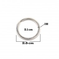 Zincirsiz Boş  Yassı Model Anahtarlık Halkası  2.5 CM (50 Adet) Zincirsiz Boş  Yassı Model Anahtarlık Halkası  2.5 CM (50 Adet)